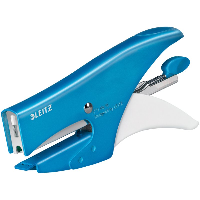 LEITZ pince agrafeuse WOW, 15 feuilles, bleu-métallisé, métal