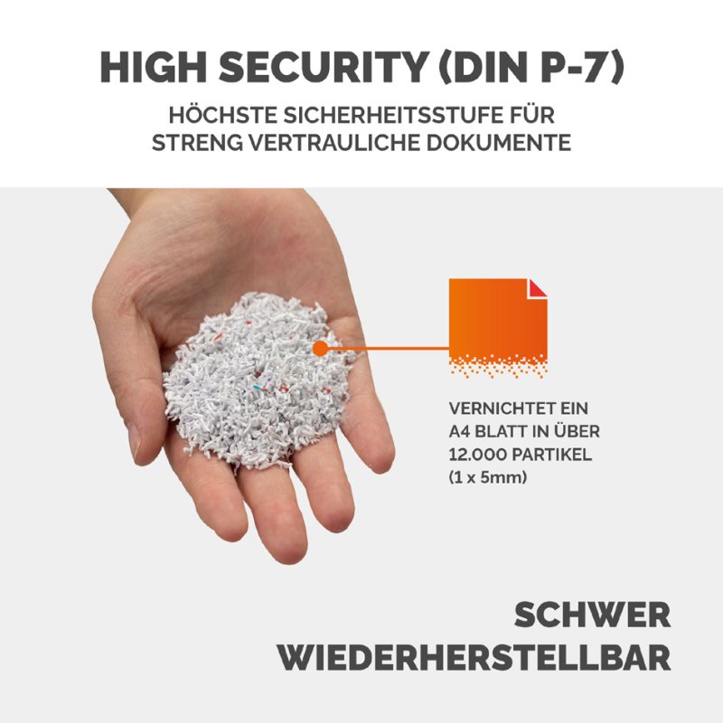 Fellowes papiervernietiger Fortishred 3250HS, veiligheidsniveau P-7, 0,8 × 5 mm, zwart/zilver