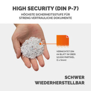Fellowes papiervernietiger Fortishred 3250HS, veiligheidsniveau P-7, 0,8 × 5 mm, zwart/zilver