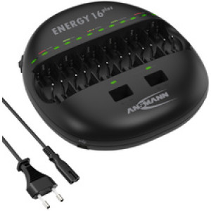ANSMANN Energy 16 plus batterijlader, 2 USB-poorten, AAA/AA/C/D/9V
