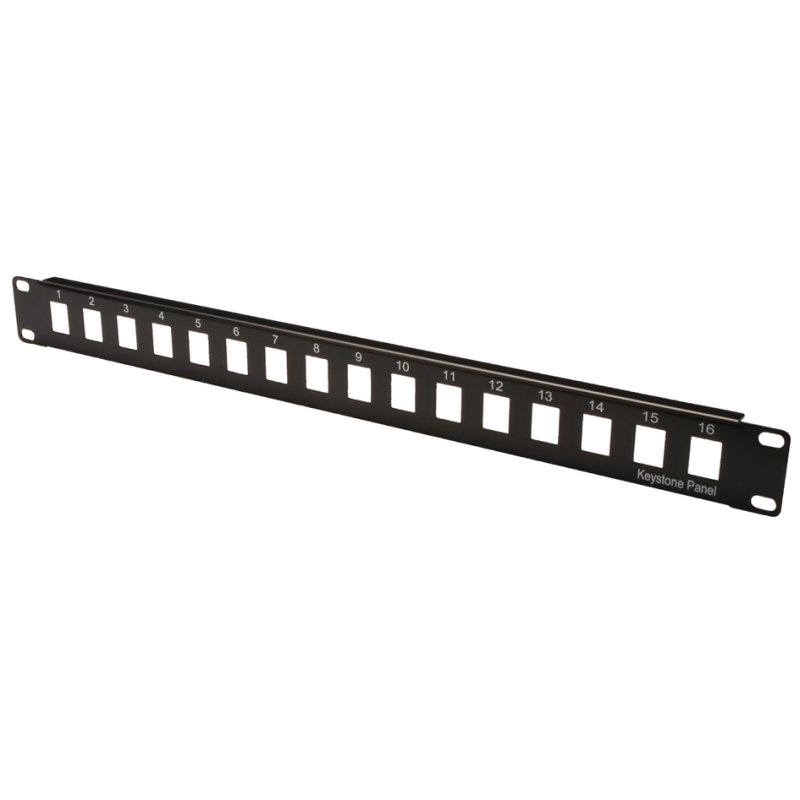 DIGITUS modular patch panel 19 inch, black, 1U