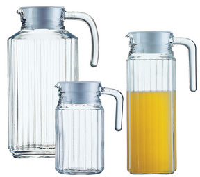 Esmeyer Arcoroc glazen kan QUADRO, met deksel, 1,1 liter