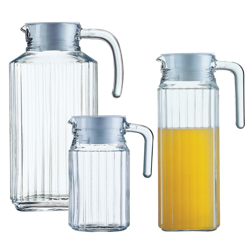 Esmeyer carafe verre QUADRO, avec couvercle, 0,5 litre