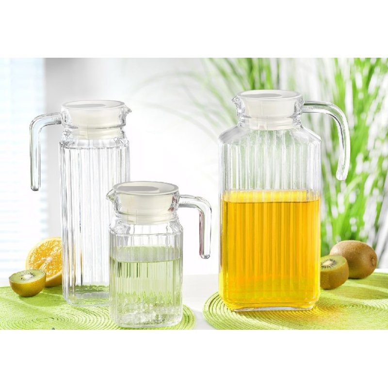 Esmeyer carafe verre QUADRO, avec couvercle, 0,5 litre