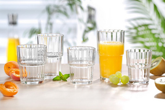 Esmeyer Arcoroc longdrinkglas Norvège, 0,32 liter, gehard glas, 6 stuks