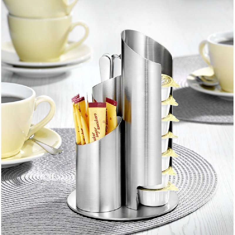 Esmeyer portiondispenser MULTI, zilver, RVS 18/10, 3 compartimenten, 175 mm