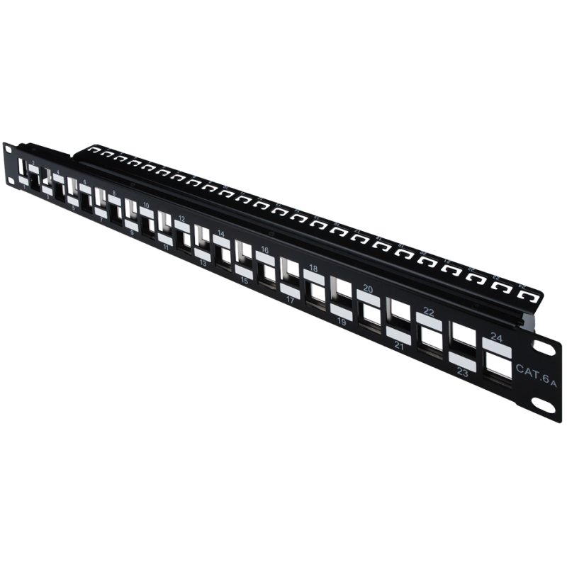 DIGITUS 19 inch modular patch panel, shielded, black