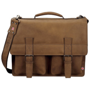 Alassio EARL schoudertas, leder, lichtbruin, 42×17×34 cm