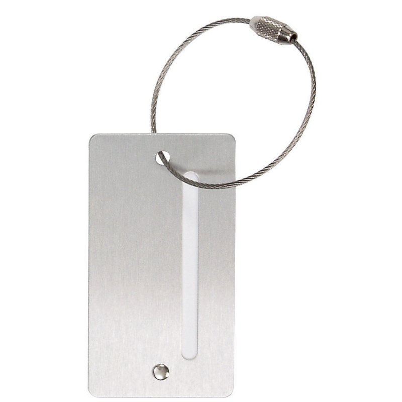 JSA aluminium bagage-etiket met venster, 45×78 mm