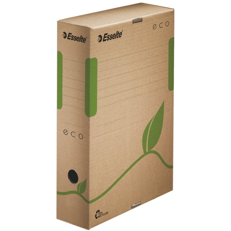 Esselte boîte d'archivage ECO A4, marron, dos de 80 mm, 25 pcs