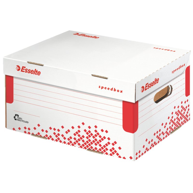 Esselte SPEEDBOX boîte d'archivage, blanc/rouge, A4, 15 pièces