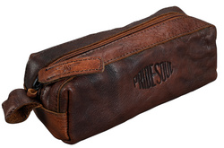PRIDE&SOUL porte-stylos en cuir, marron foncé, 190×60×70 mm