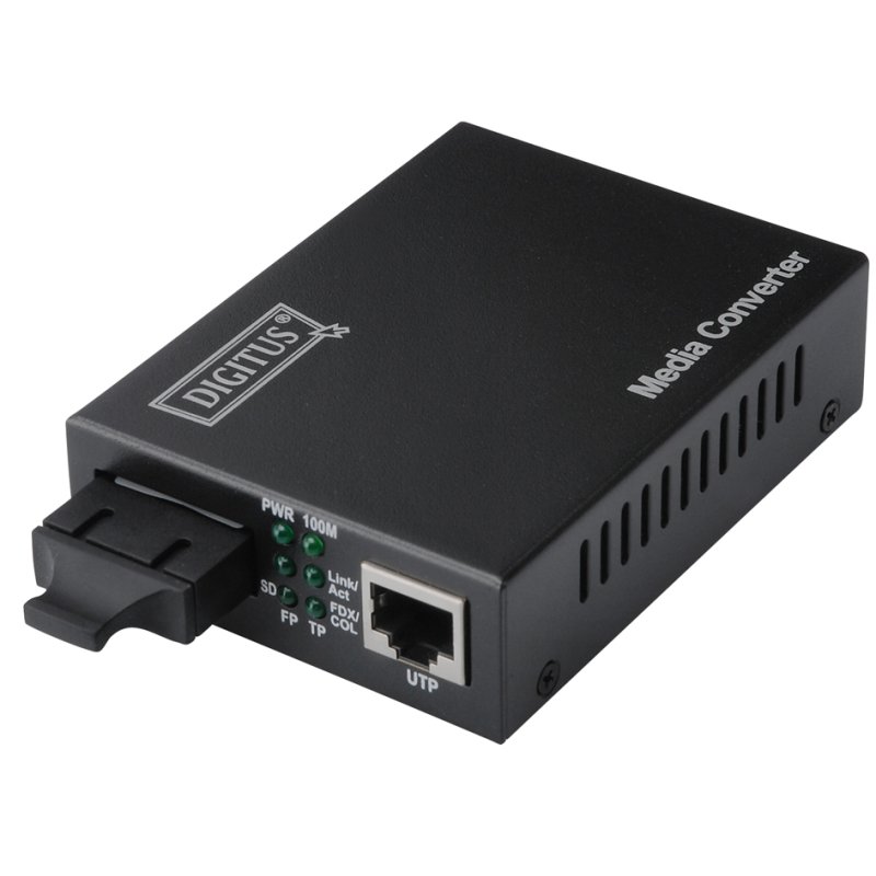 DIGITUS Fast Ethernet mediaconverter, RJ45/SC, multimode, 2 km bereik