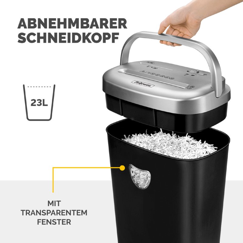 Fellowes papierversnipperaar Powershred 53C, zwart, 10 vel, 23 liter