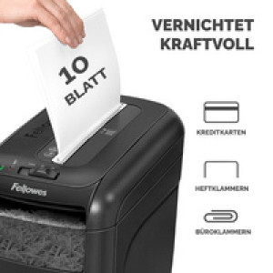 Fellowes papiervernietiger Powershred 60Cs, P-4/T-4, zwart, 10 vel