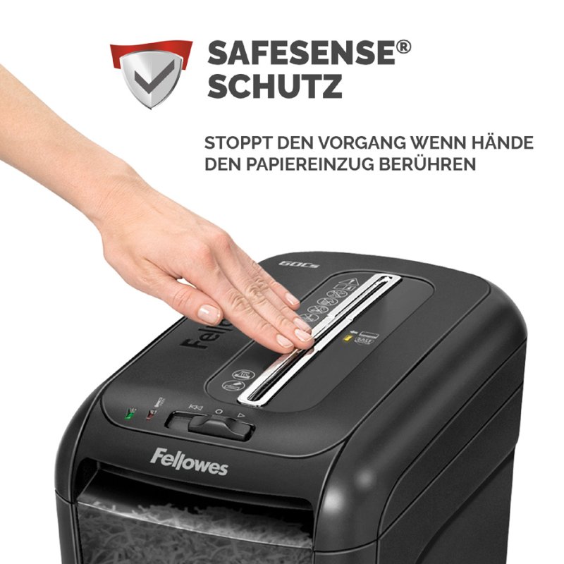Fellowes papiervernietiger Powershred 60Cs, P-4/T-4, zwart, 10 vel