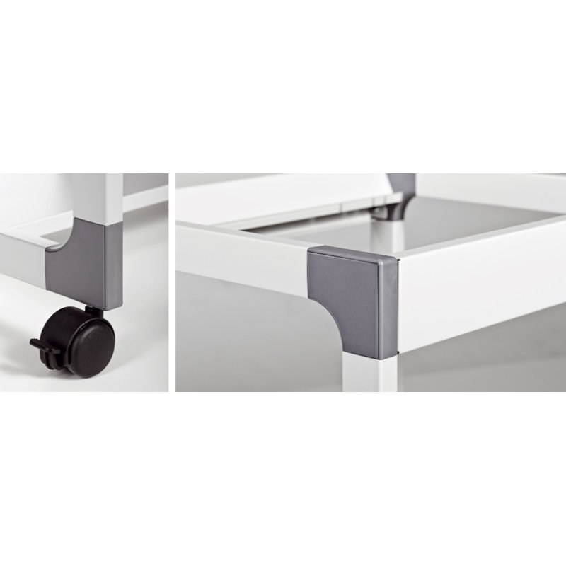 DURABLE chariot de bureau SYSTEM Multi Trolley 88, 4 plateaux, gris