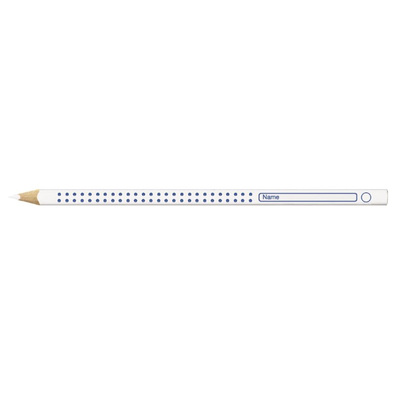Faber-Castell coloured pencil with grip, white, triangular shape, 176 mm
