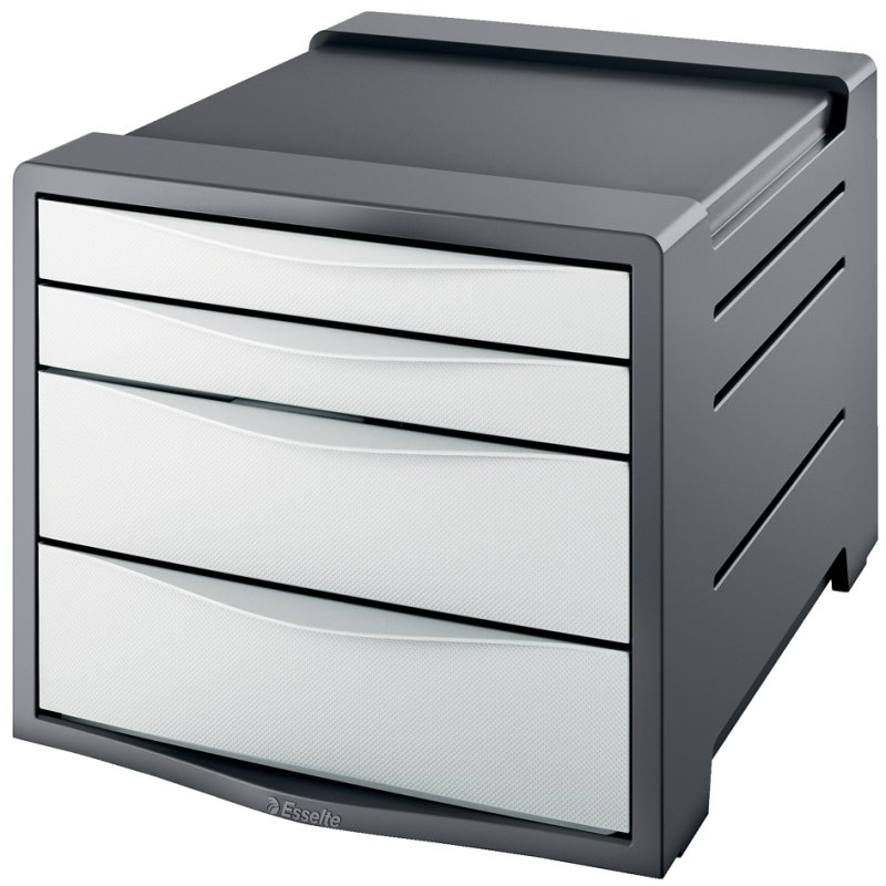Esselte casier Europost, 4 tiroirs, anthracite/blanc