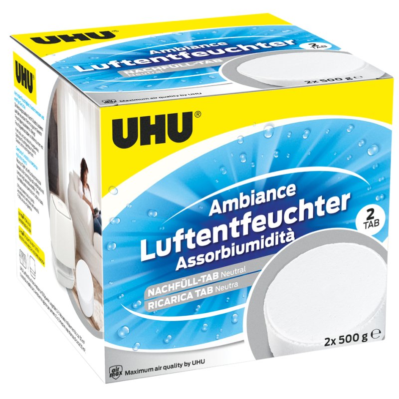 UHU navulling tablets Ambiance, geurloos, 2 x 100 g