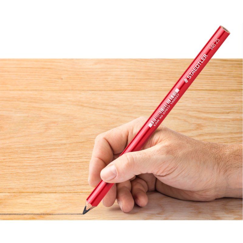 STAEDTLER timmermanspotlood, ovaal, roodbruin, HB