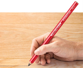 STAEDTLER timmermanspotlood, ovaal, roodbruin, HB