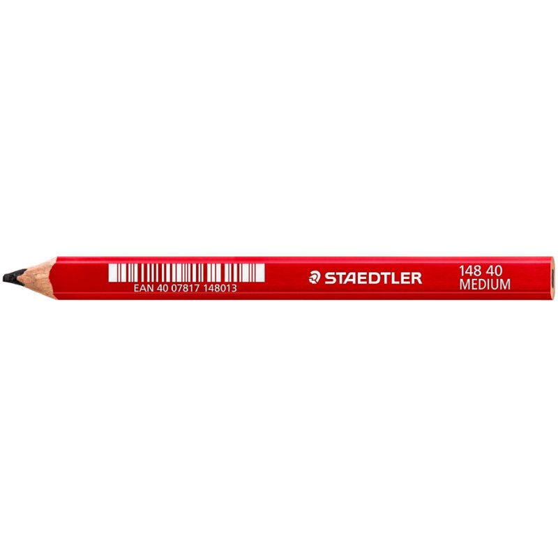 STAEDTLER crayon de charpentier medium, ovale, brun rougeâtre, 175 mm