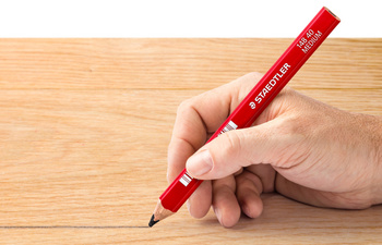 STAEDTLER timmermanspotlood medium, ovaal, roodbruin, 175 mm