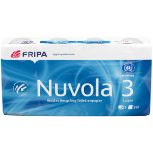 fripa toiletpapier Nuvola, 3-laags, hochwit, 8 rollen