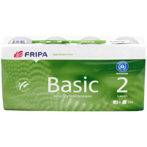 fripa toiletpapier basic, 3-laags, wit, 8 rollen