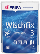 fripa keukenrol, 3-laags, hochwit, 2 rollen van 51 vellen