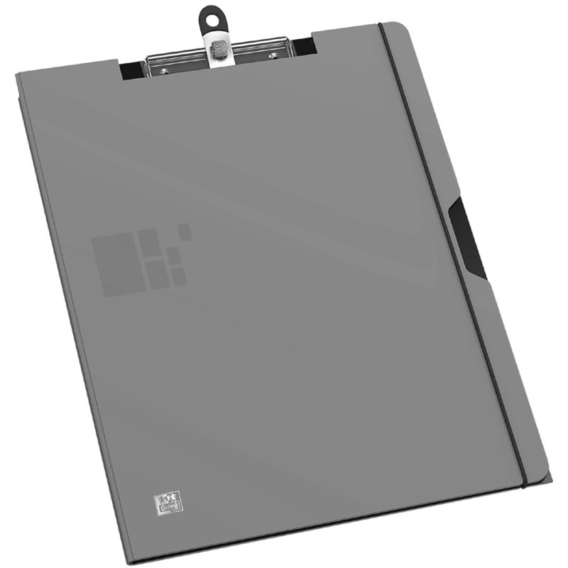 Oxford writing folder, PP plastic, grey, 257×337×25 mm