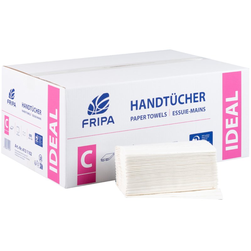 fripa handdoekpapier IDEAL, V-vouw, 250×230 mm, hochwit
