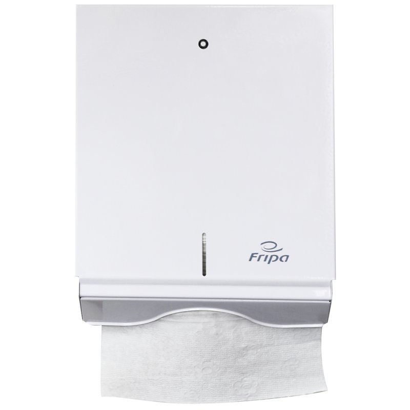fripa handdoekdispenser metaal, wit, afsluitbaar, 270×130×350 mm