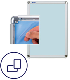 FRANKEN posterlijst A1, 25 mm profiel, zilver geanodiseerd aluminium