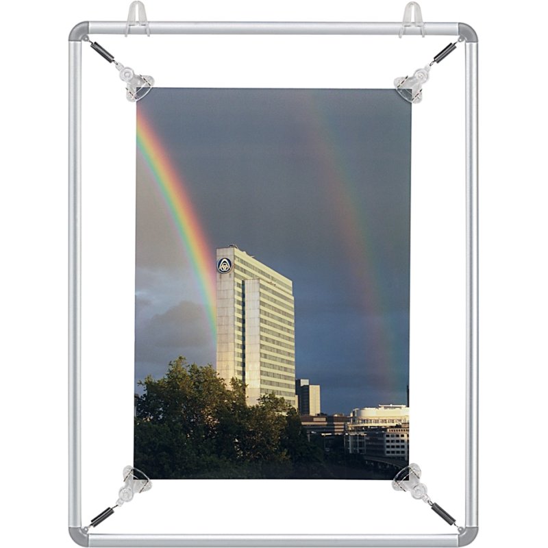 FRANKEN spanframe A4, zilver met zwarte kappen, 310×397 mm