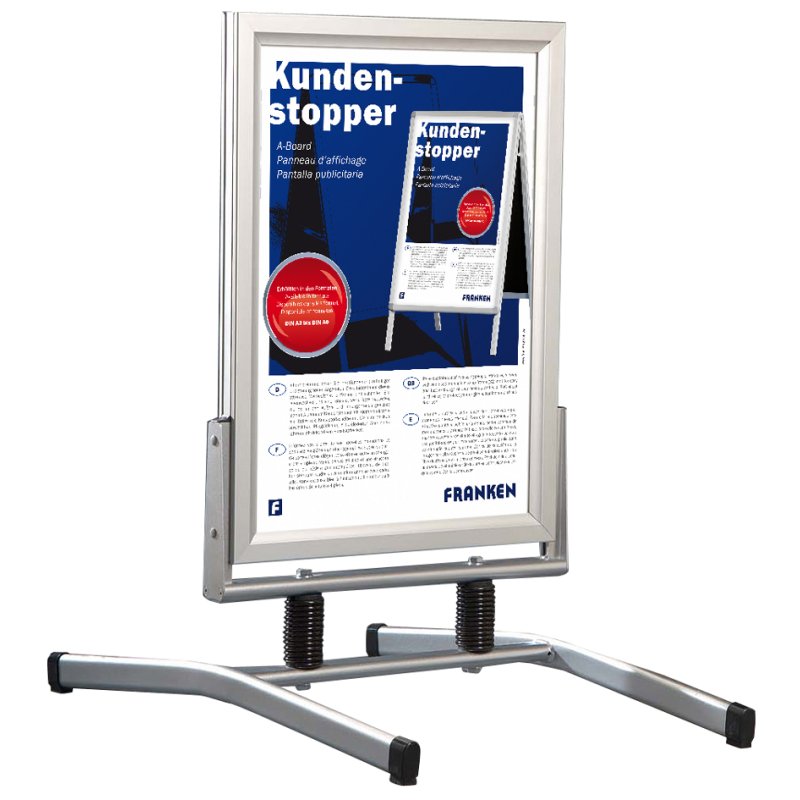FRANKEN chevalet publicitaire Outdoor Plus, DIN A1, aluminium, résistant aux intempéries