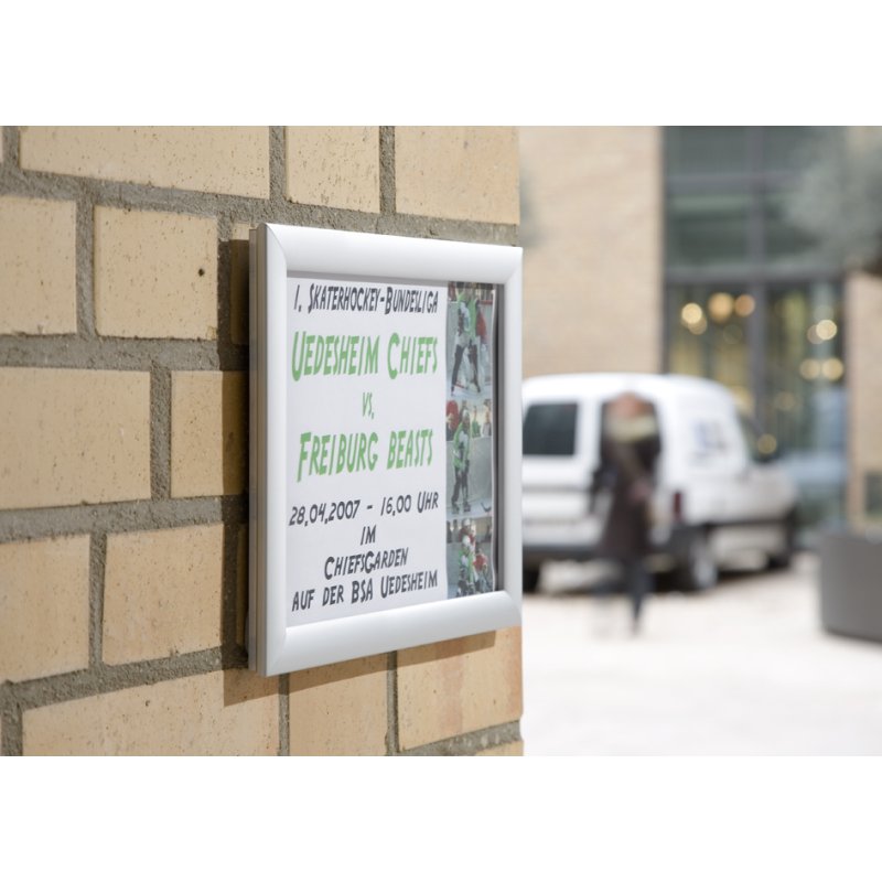 FRANKEN cadre d'affichage Outdoor, A4, 25 mm, cadre à charnière aluminium