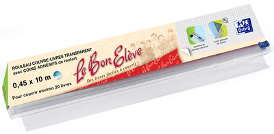 Oxford beschermfolie De Brave Leerling, transparant, 450 mm × 10 m, PVC