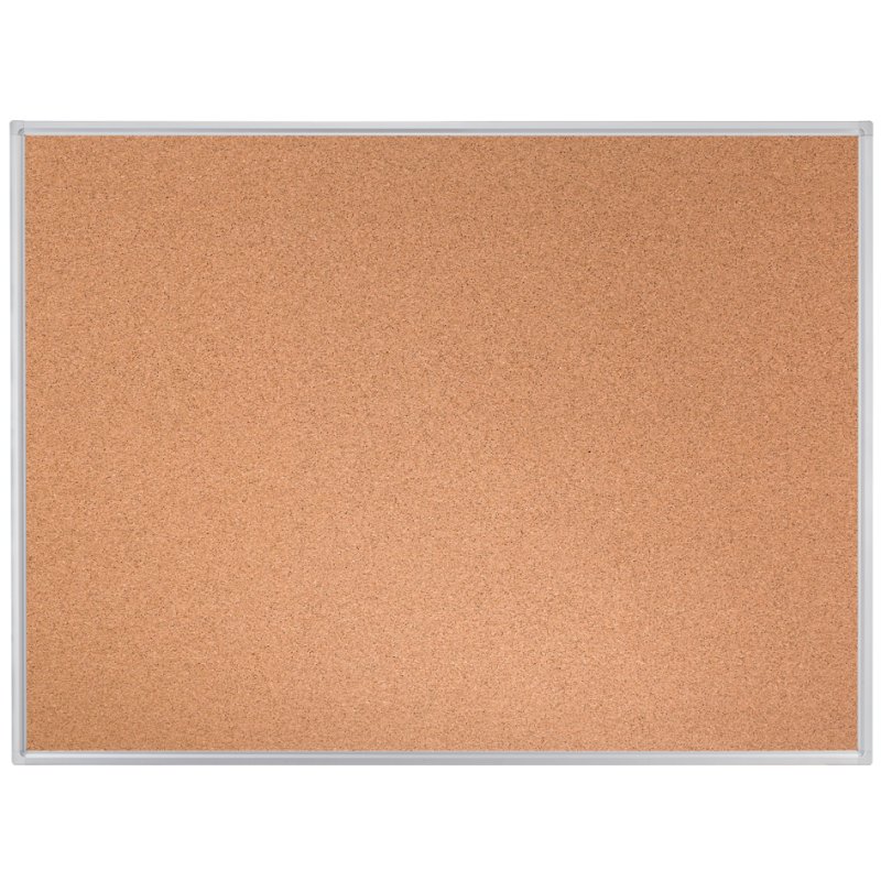 FRANKEN tableau liège ECO 90, double face, cadre aluminium argent, 1200 × 900 mm