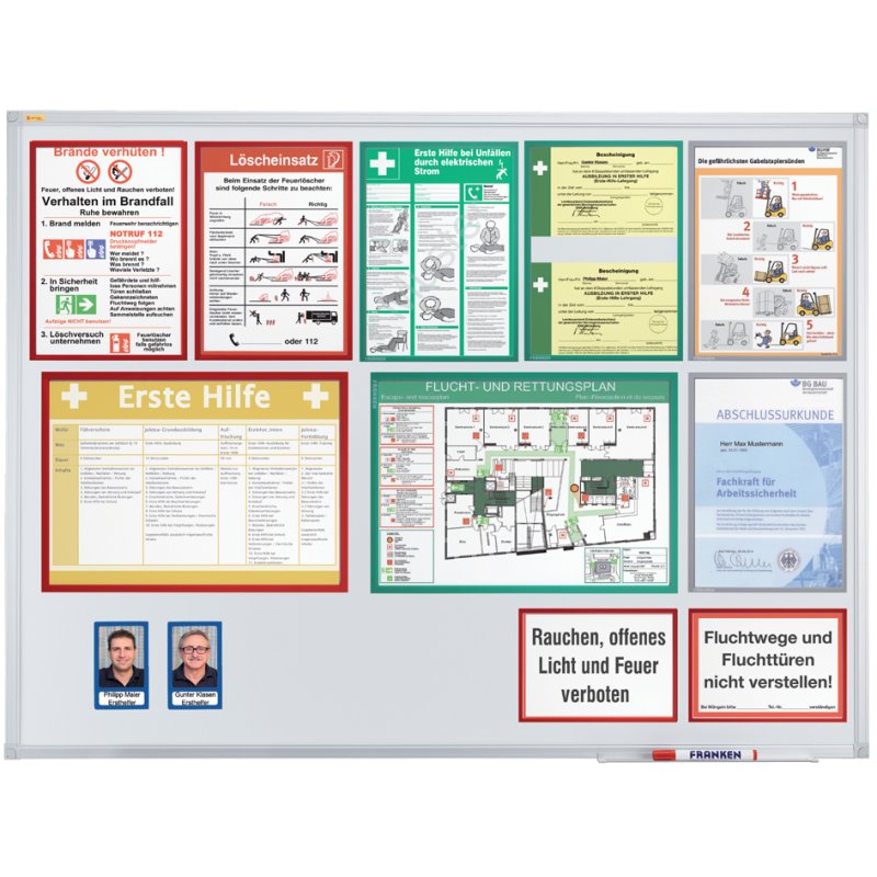 FRANKEN magnetische documentenhouder FRAME IT X-tra!Line, A3, rood