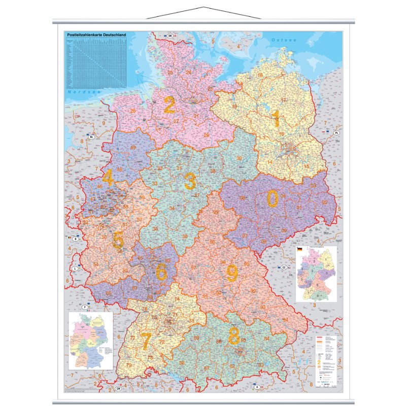 FRANKEN carte postale laminée, 970 × 1370 mm, inscriptible, effaçable à sec