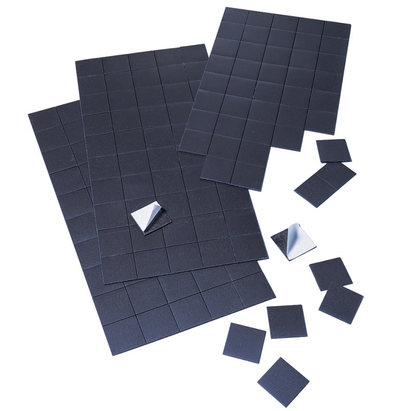 FRANKEN magneetplaatjes, zelfklevend, 20×20 mm, zwart, 50 stuks