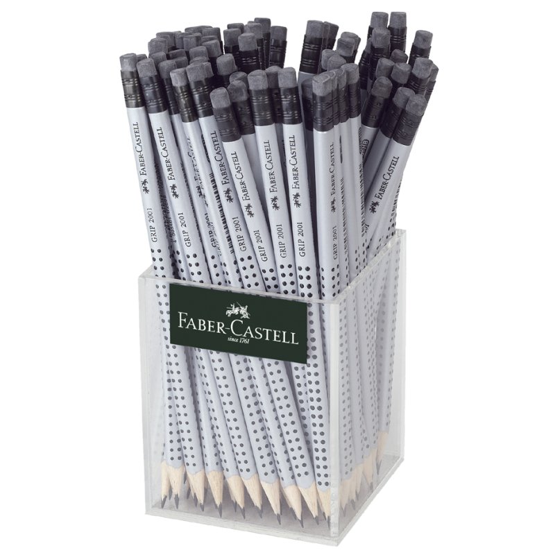Faber-Castell Köcher 117223 pencils, triangular, silver, 72 pieces