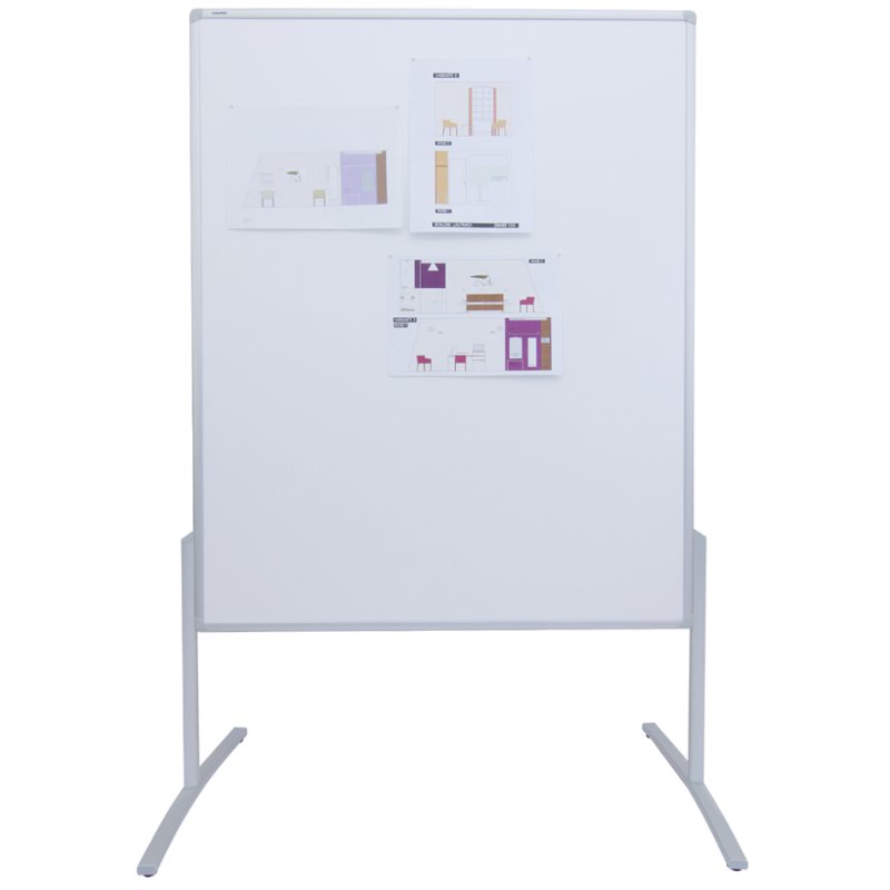 FRANKEN tableau de modération PRO120x150, cadre aluminium, carton blanc, 1200×1500 mm