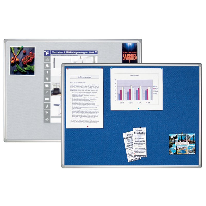 FRANKEN feutre de table PRO, 90×60 cm, gris