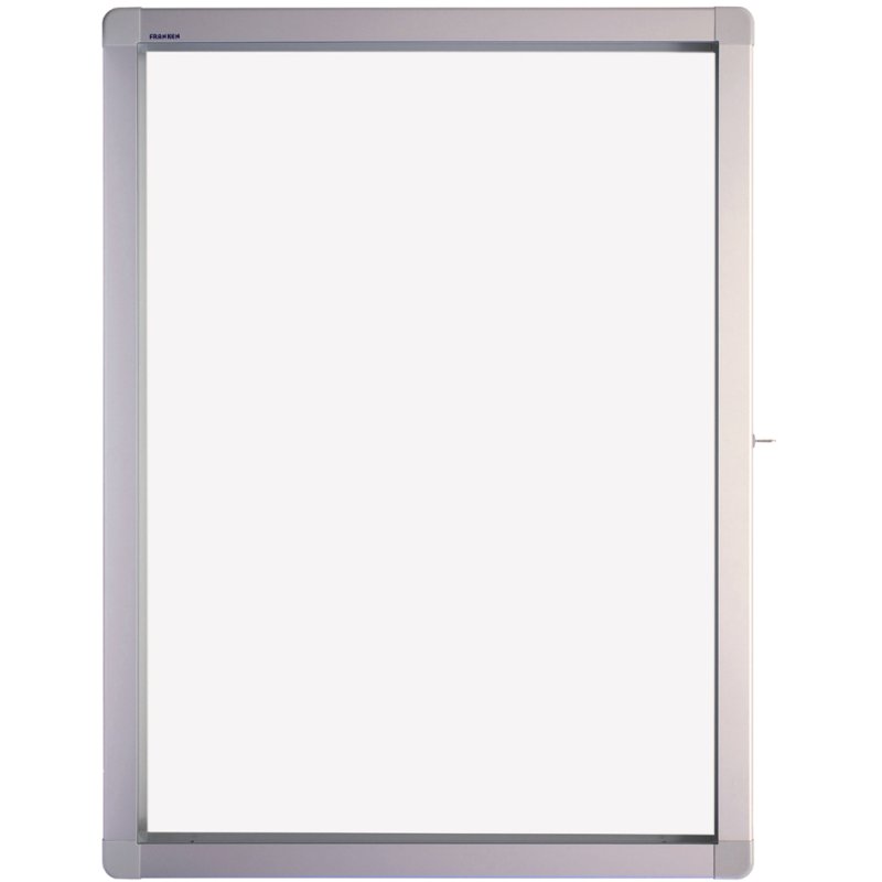 FRANKEN vitrinekast eco voor 4 A4-formaten, metalen afwerking, 530×704 mm