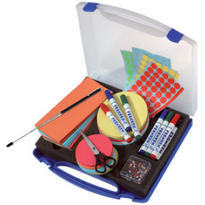 FRANKEN moderatiekoffer MINI, 1100 onderdelen, kunststof, blauw/transparant
