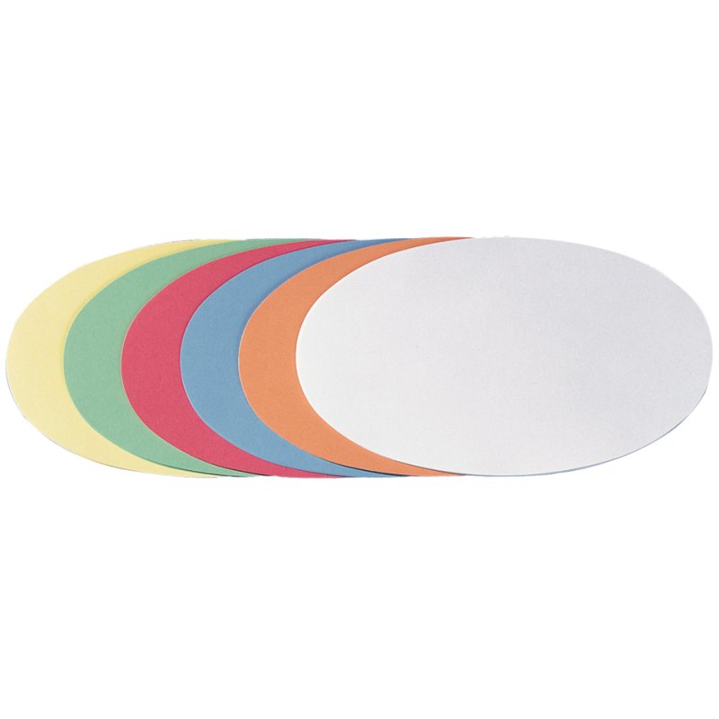 FRANKEN cartes de modération ovales, blanches, 110 × 190 mm, 500 pièces