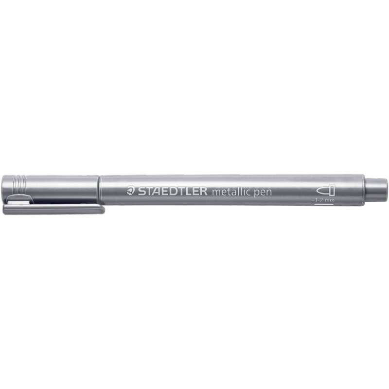 STAEDTLER marqueur permanent métallisé, argent, pointe ronde, 1-2 mm